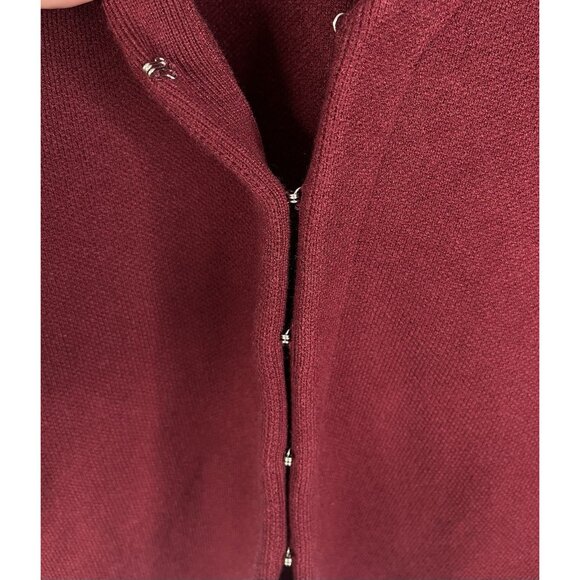 COMMENSE Women's Wine V-Neck Cardigan Hook/Eye Sweater NWT XS - Picture 3 of 6